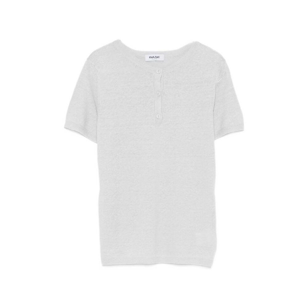 Base Women Linen And Cotton Blend T-Shirt